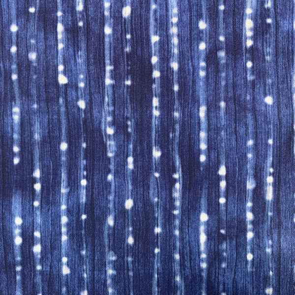 Batik Outdoor Dralon Fabric in Inky Blue