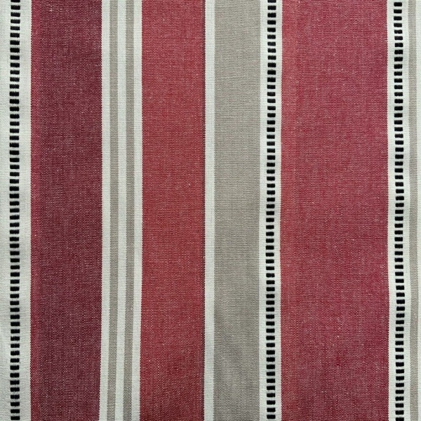 Deckchair Stripe Extra Wide French Oilcloth in Red