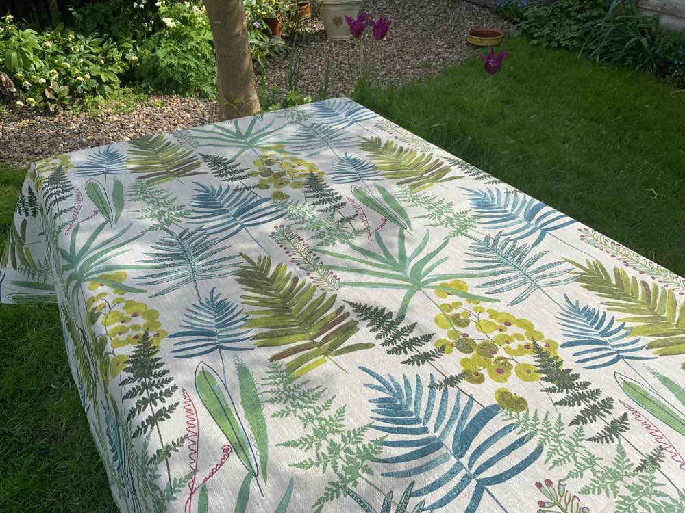 Magic Forest Linen French Oilcloth in Rose