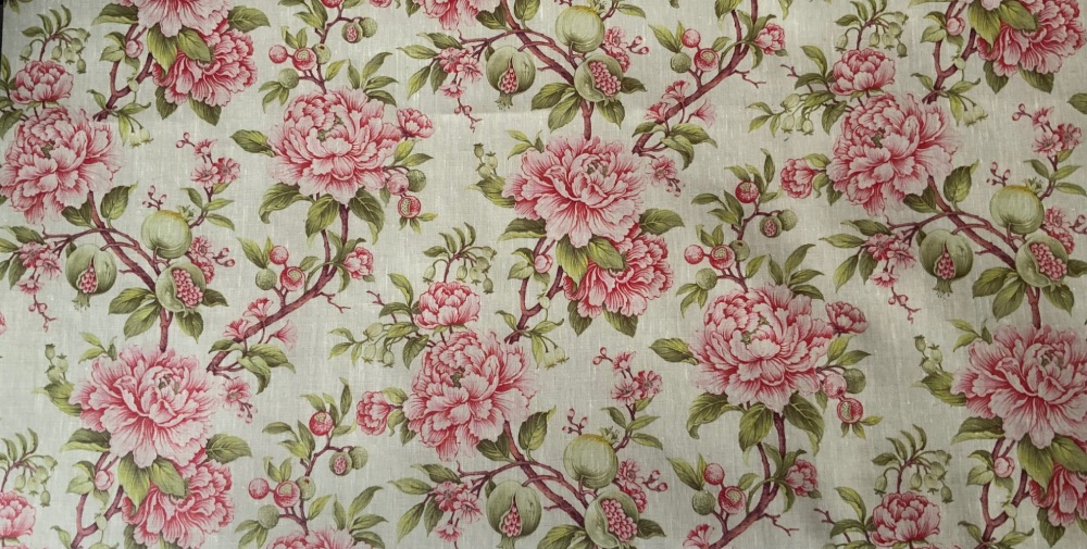 Vivienne Linen French Oilcloth in Rose