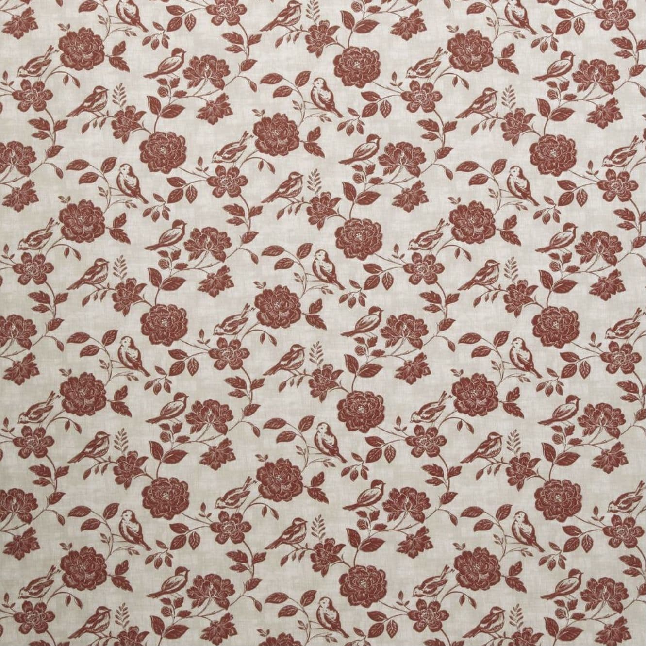 Bird Garden  Matt Oilcloth in Peony