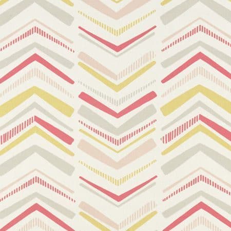 Chevron Oilcloth in Coral