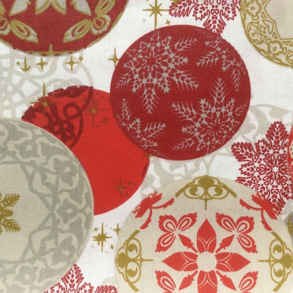 Strasbourg Extra Wide Acrylic Christmas Oilcloth