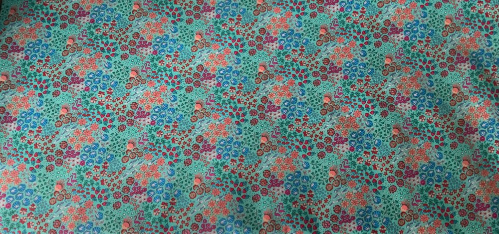 Summer Vibes Extra Wide French Oilcloth in Turquoise